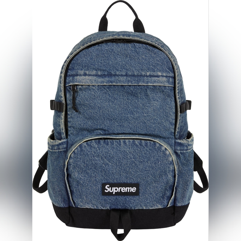 Supreme Denim Backpack Washed Indigo FW25